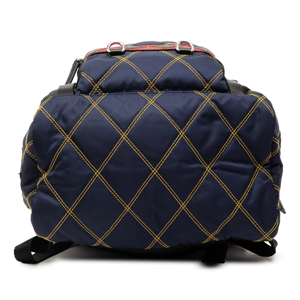 Pre-Loved Prada Tessuto Impunturato Double Buckle Backpack - Picture 3 of 7